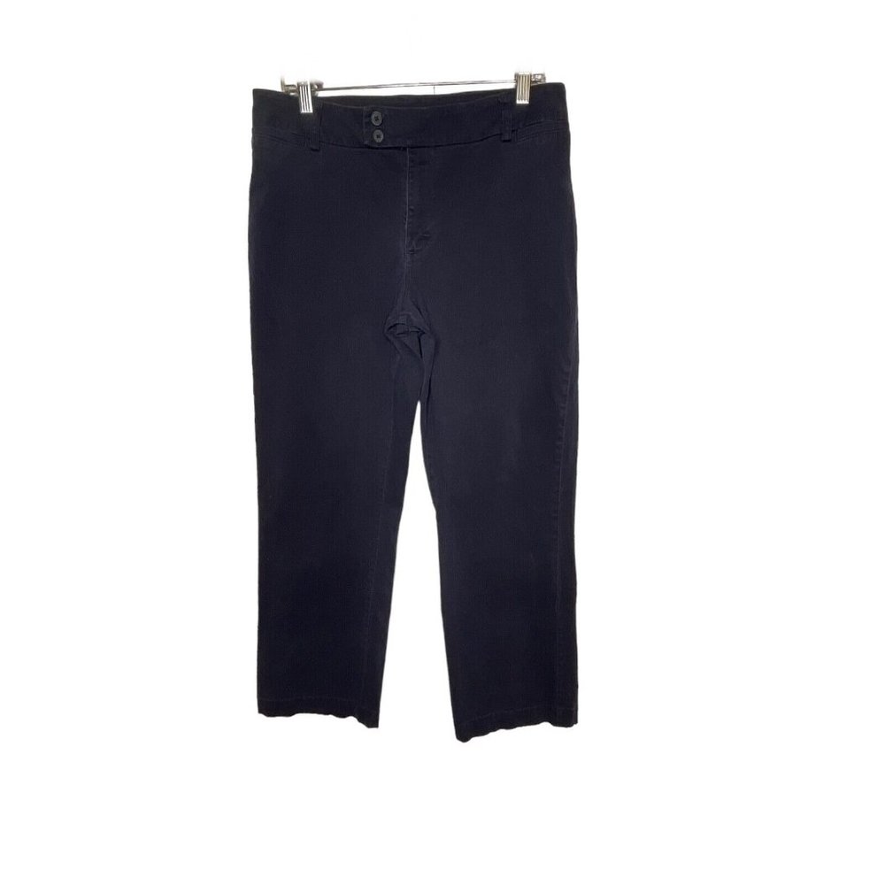 Lee Women's Just Below The Waist Straight Leg Pants Size 14M Navy Blue